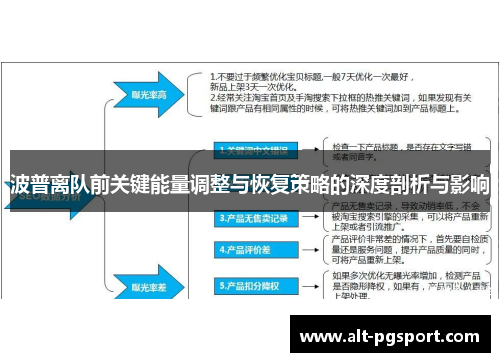 波普离队前关键能量调整与恢复策略的深度剖析与影响