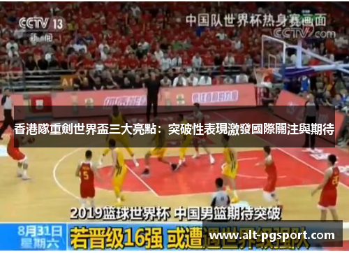 香港隊重劍世界盃三大亮點：突破性表現激發國際關注與期待